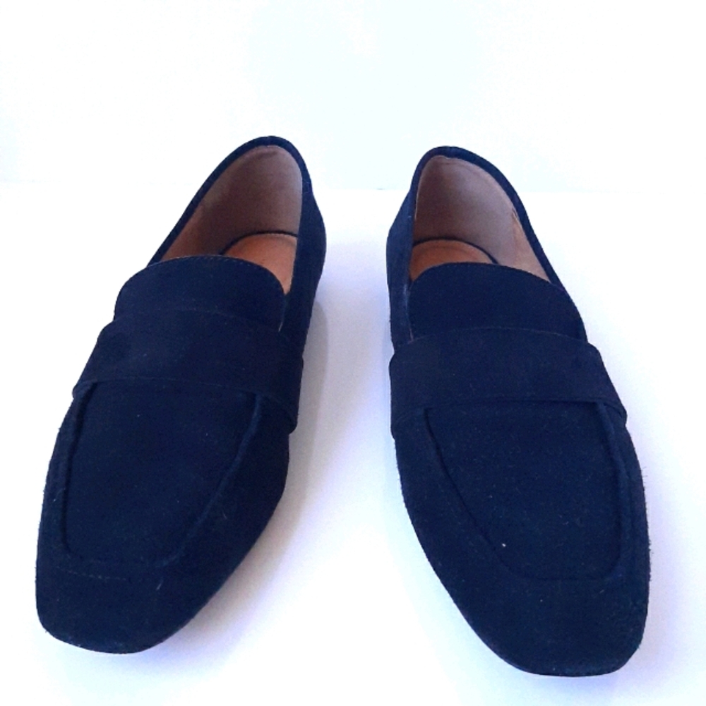HALOGEN BLACK SUEDE LEATHER LOAFER